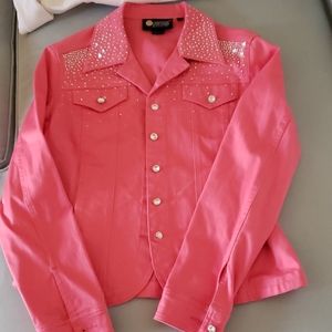 Peachy pink blingy jacket